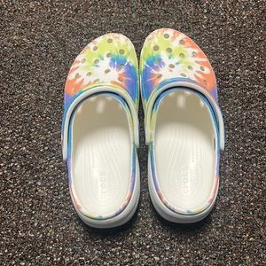 Rainbow platform crocs